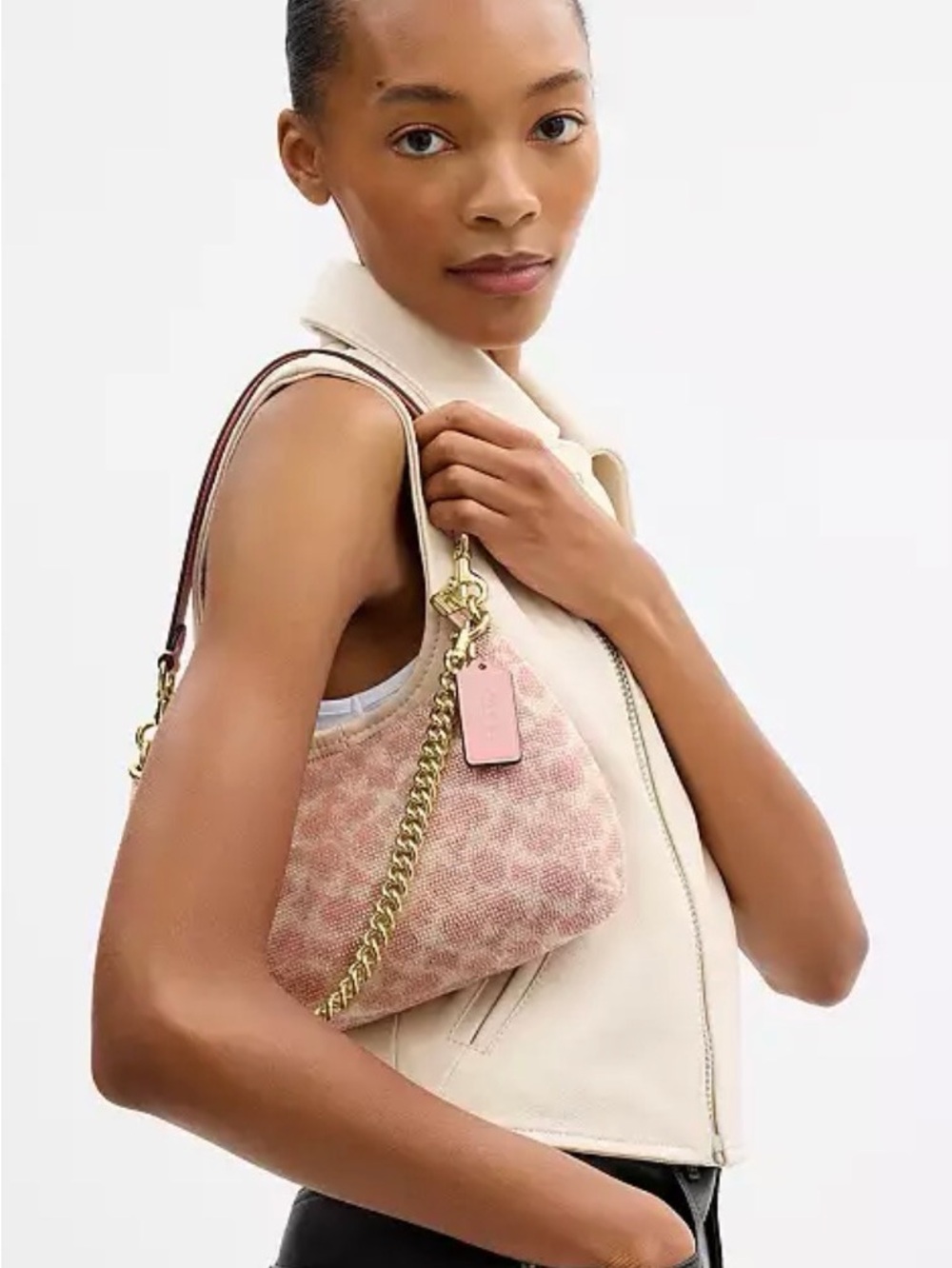 Coach Pink Beaded Teri - Picture 3 of 4